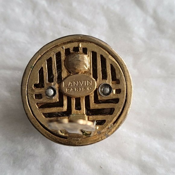 Lanvin Paris Runway Classic Knob Earrings 2-tone gold/ silver Clip-on - Picture 3 of 4